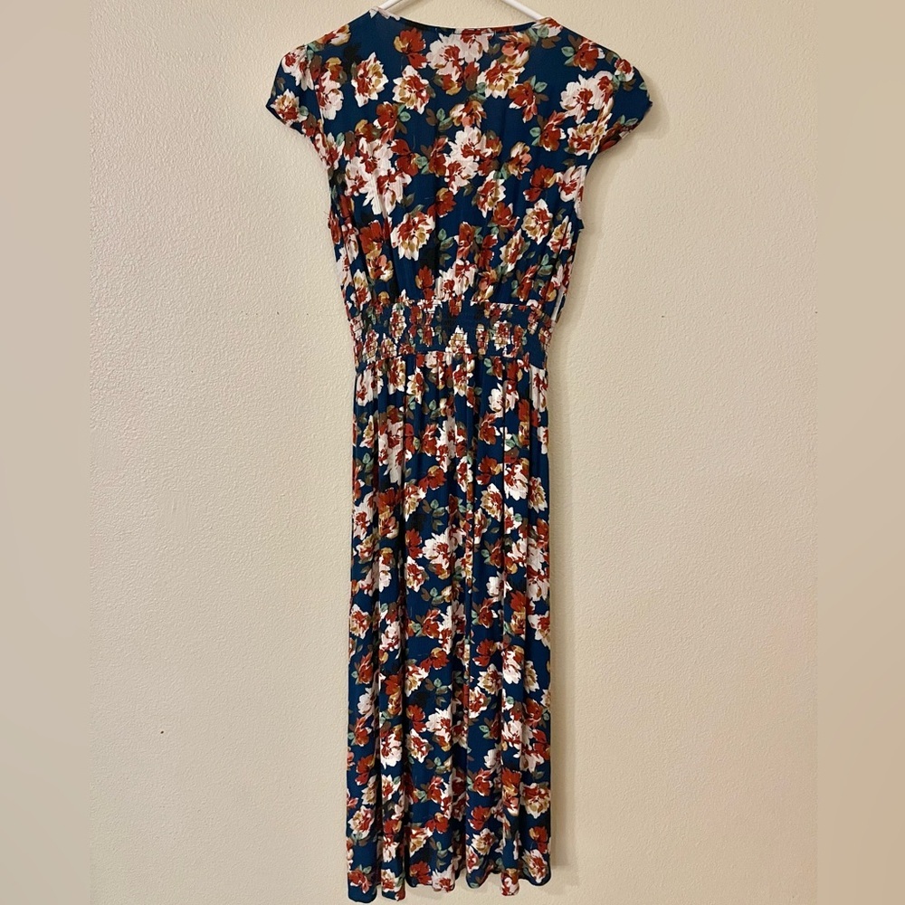 Floral Boho Print Women's Dress - Picture 3 of 7